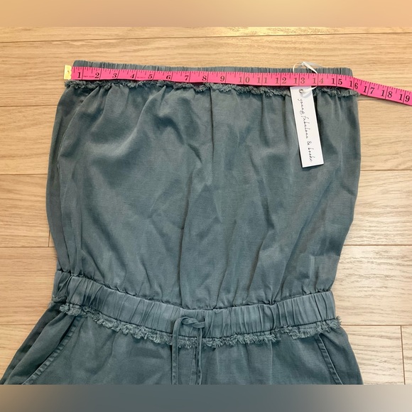 Young Fabulous & Broke Reeve Jumpsuit Teal Elastic Waist Chambray - Picture 8 of 11